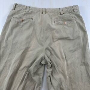 VTG Ron Herman Chino PANTS 36x32 Men Beige Khaki Soft Cotton Flat Front‎ Tag 38